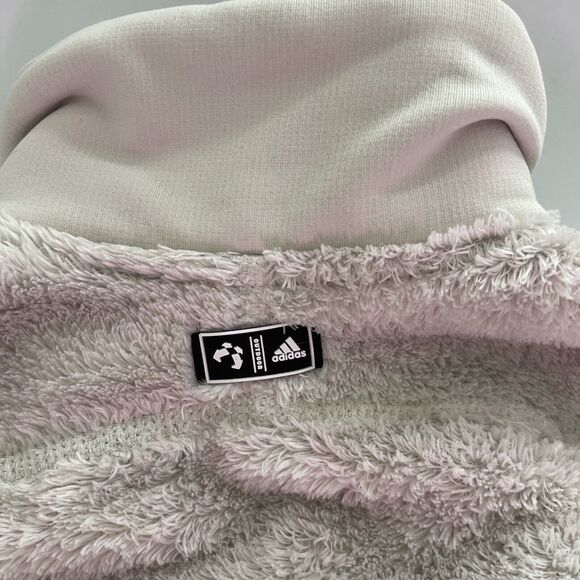 Adidas Jacket Super Trekking Fuzzy Sherpa Climawarm Neutral Outdoor Athleisure L - Picture 9 of 11